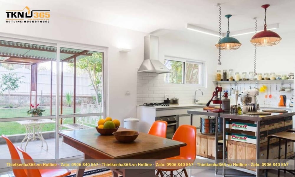 Phong cách Vintage giúp làm nổi bật không gian bếp