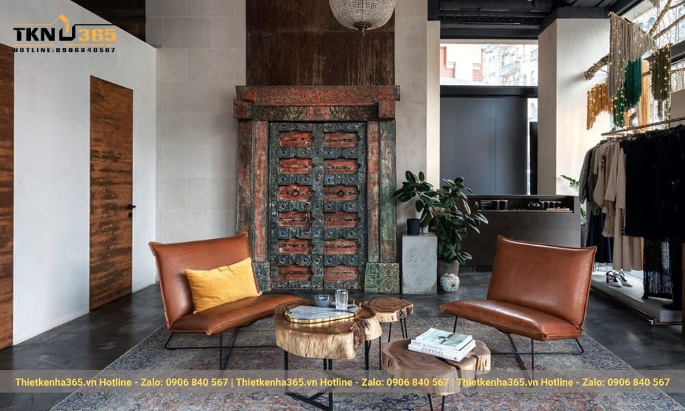 Thảm sàn hay chiếc bàn, đồng hồ… cũng tạo nên một không gian đẹp chuẩn nội thất Vintage.