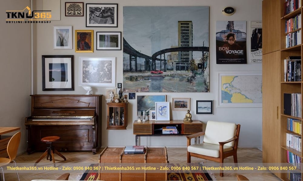 Màu sắc trầm ấm được sử dụng trong phong cách Vintage.