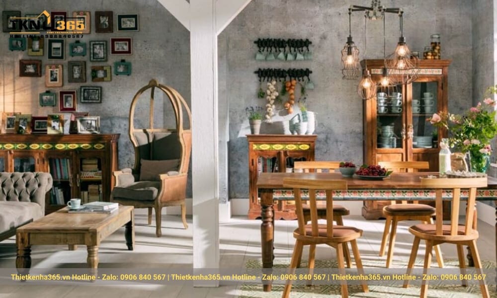 Đồ nội thất là yếu tố không thể thiếu ở phong cách Vintage.