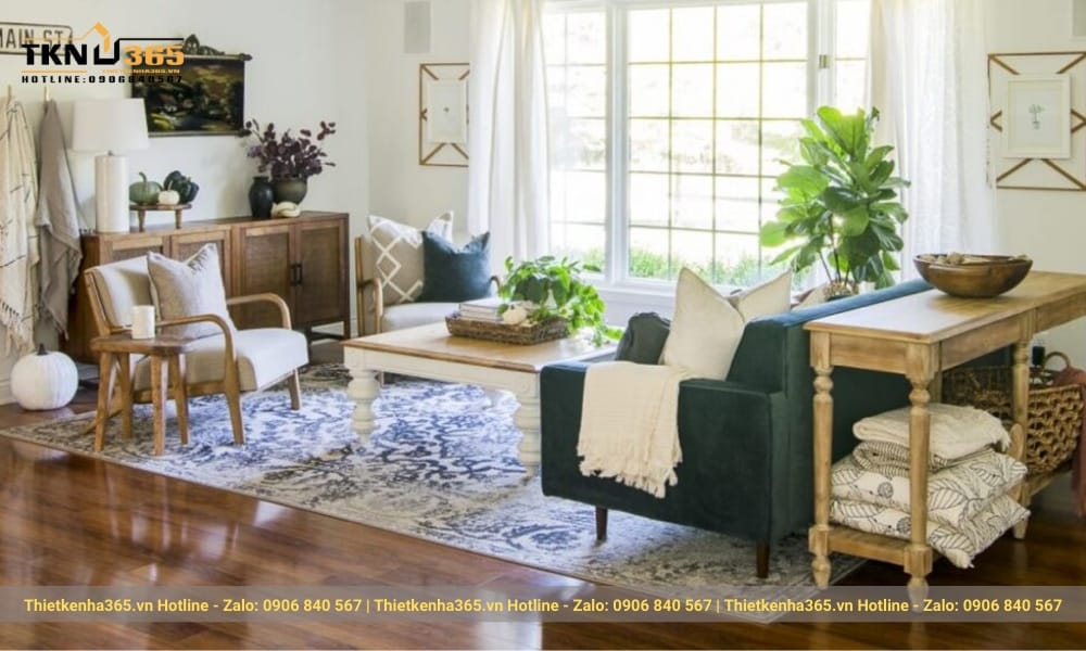 Những tấm thảm họa tiết cầu kỳ cũng thường được bắt gặp trong phong cách nội thất Vintage.