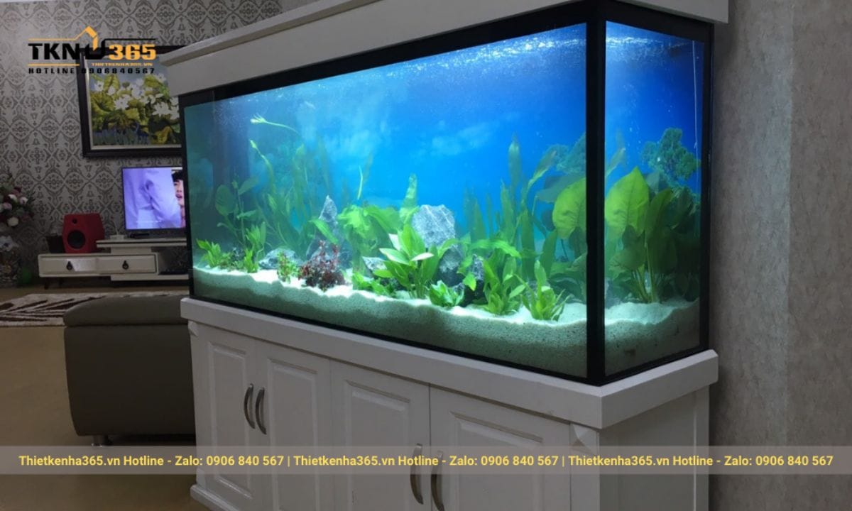 Bể cá là vật phẩm phong thủy mang năng lượng Thủy – yếu tố tương sinh mạnh mẽ với hành Mộc, giúp thu hút tài lộc, kích hoạt vận khí và cân bằng không gian sống.
