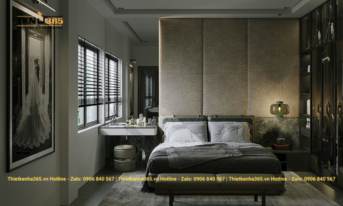 Thiết kế nội thất phòng ngủ master chung cư 62m2