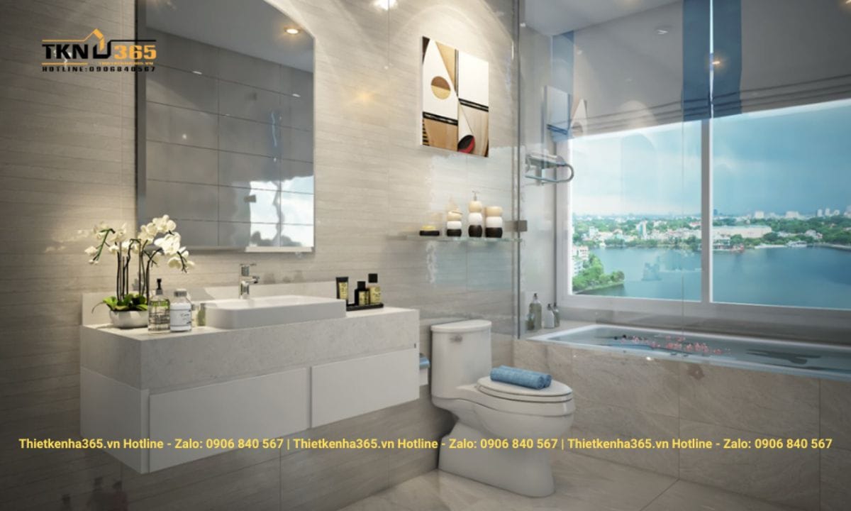 Thiết kế nội thất chung cư đẹp cho không gian nhà tắm