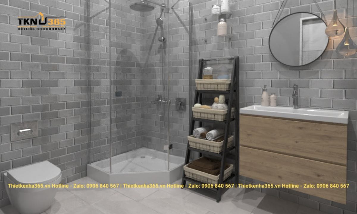Thiết kế nội thất chung cư đẹp cho không gian nhà tắm