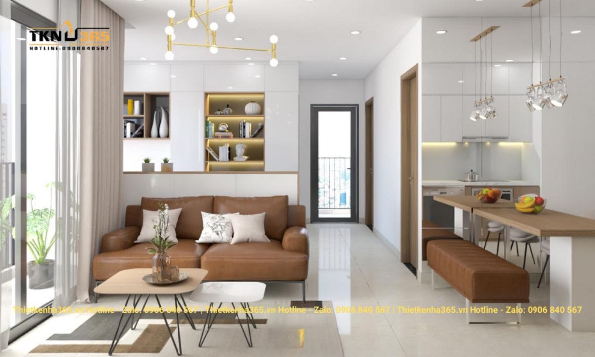 Bí quyết thiết kế nội thất chung cư 62m2 đẹp, đầy đủ chức năng