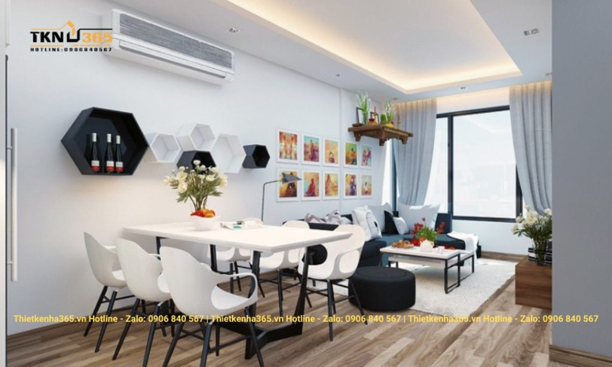 Chọn đơn vị thiết kế nội thất chung cư 62m2 uy tín