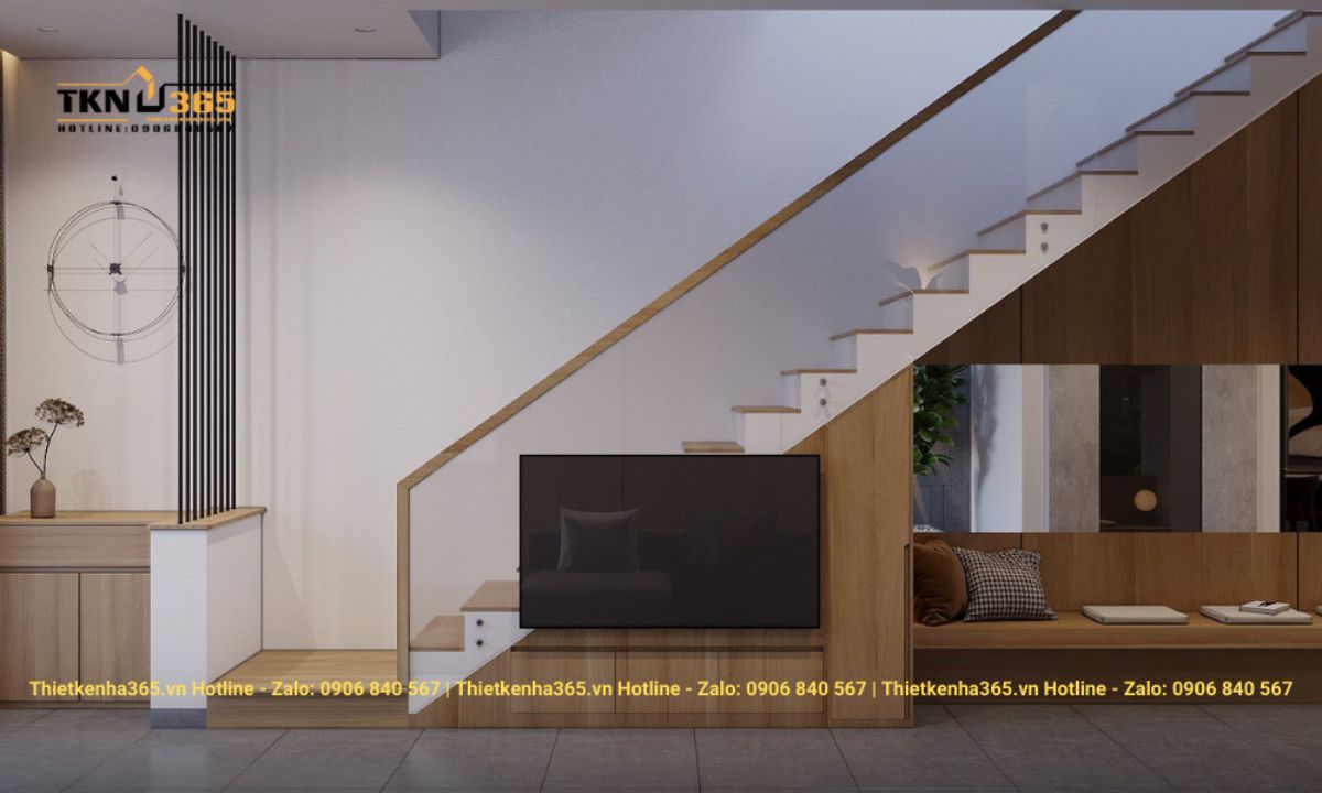 thiet ke noi that gam cau thang 12