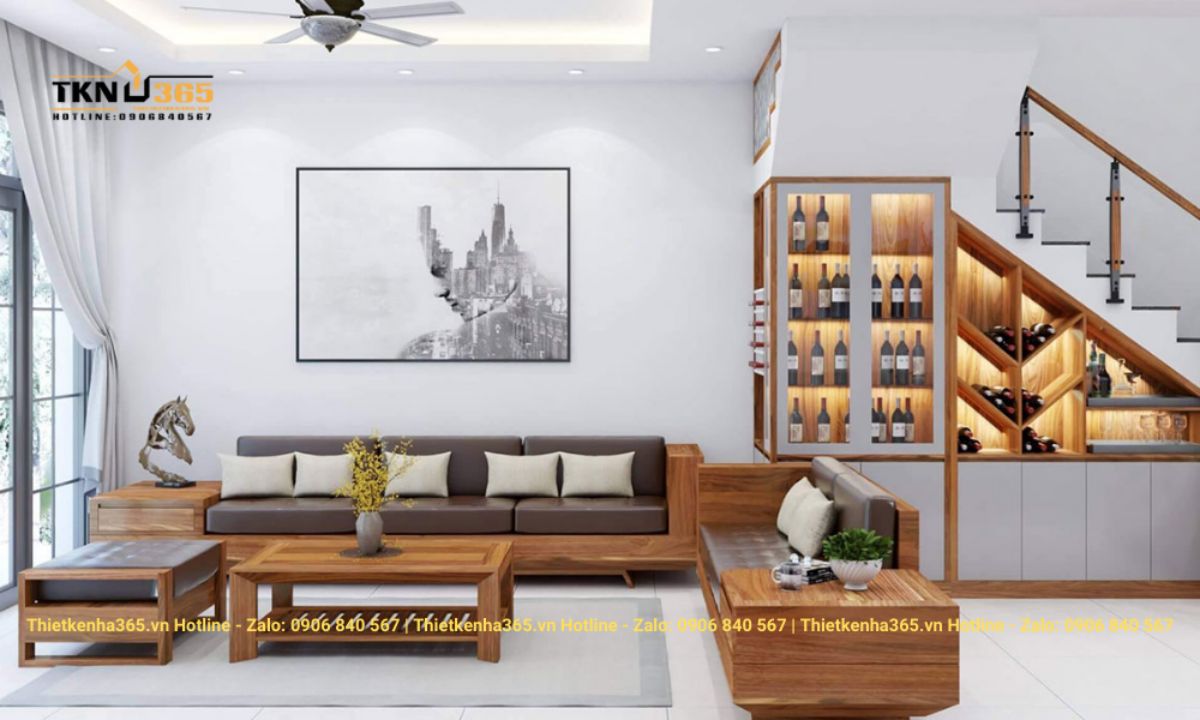 thiet ke noi that gam cau thang 9