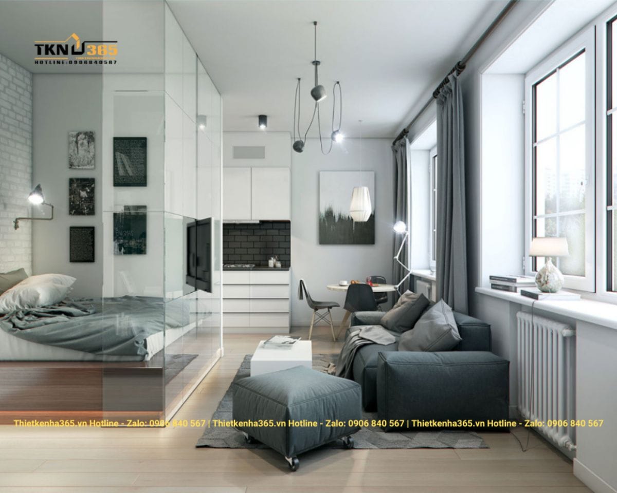 Thiết kế nội thất nhà hẹp 40m2