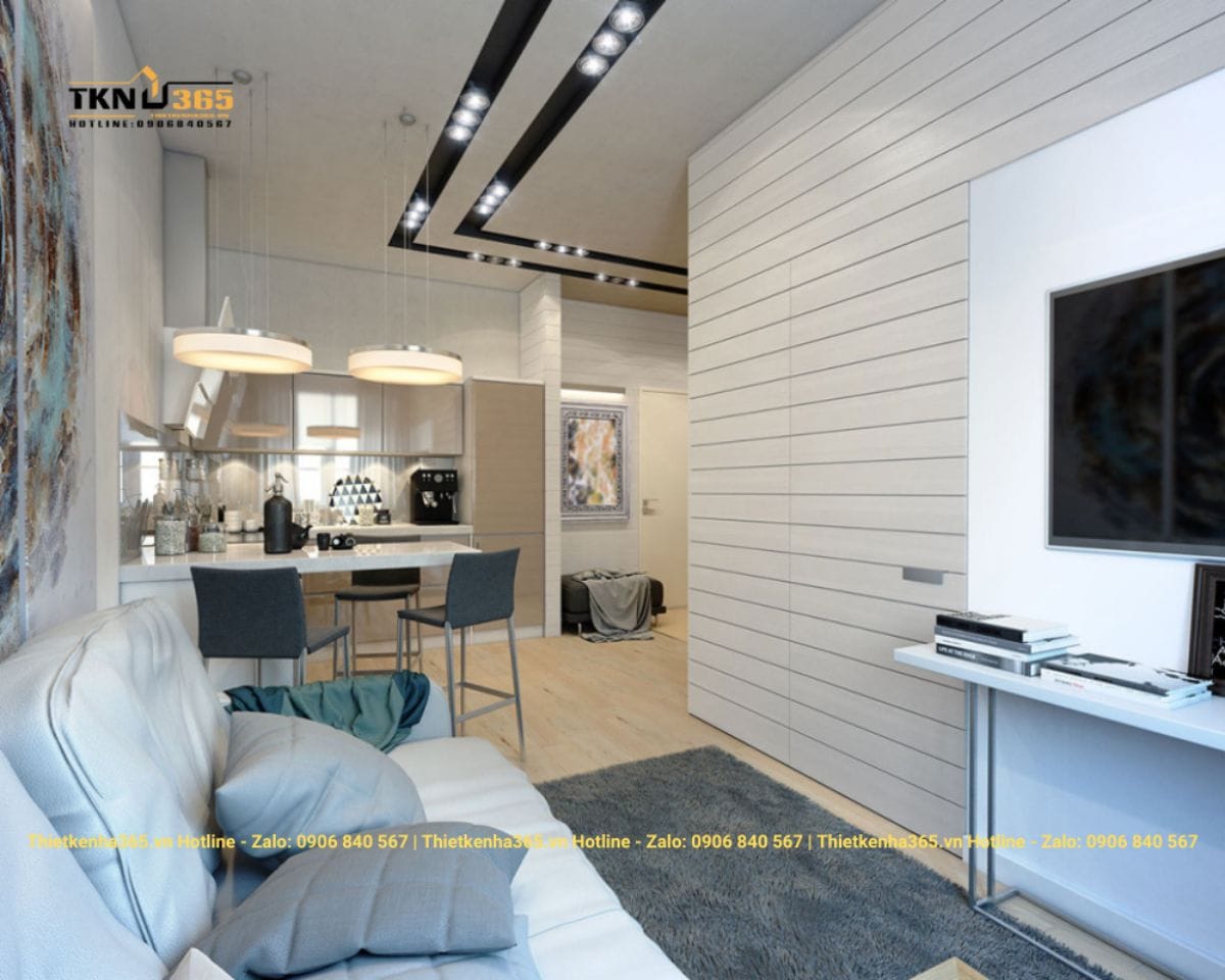 Thiết kế nội thất nhà hẹp 40m2