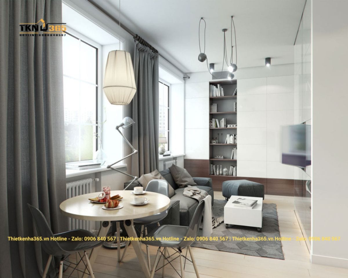 Thiết kế nội thất nhà hẹp 40m2