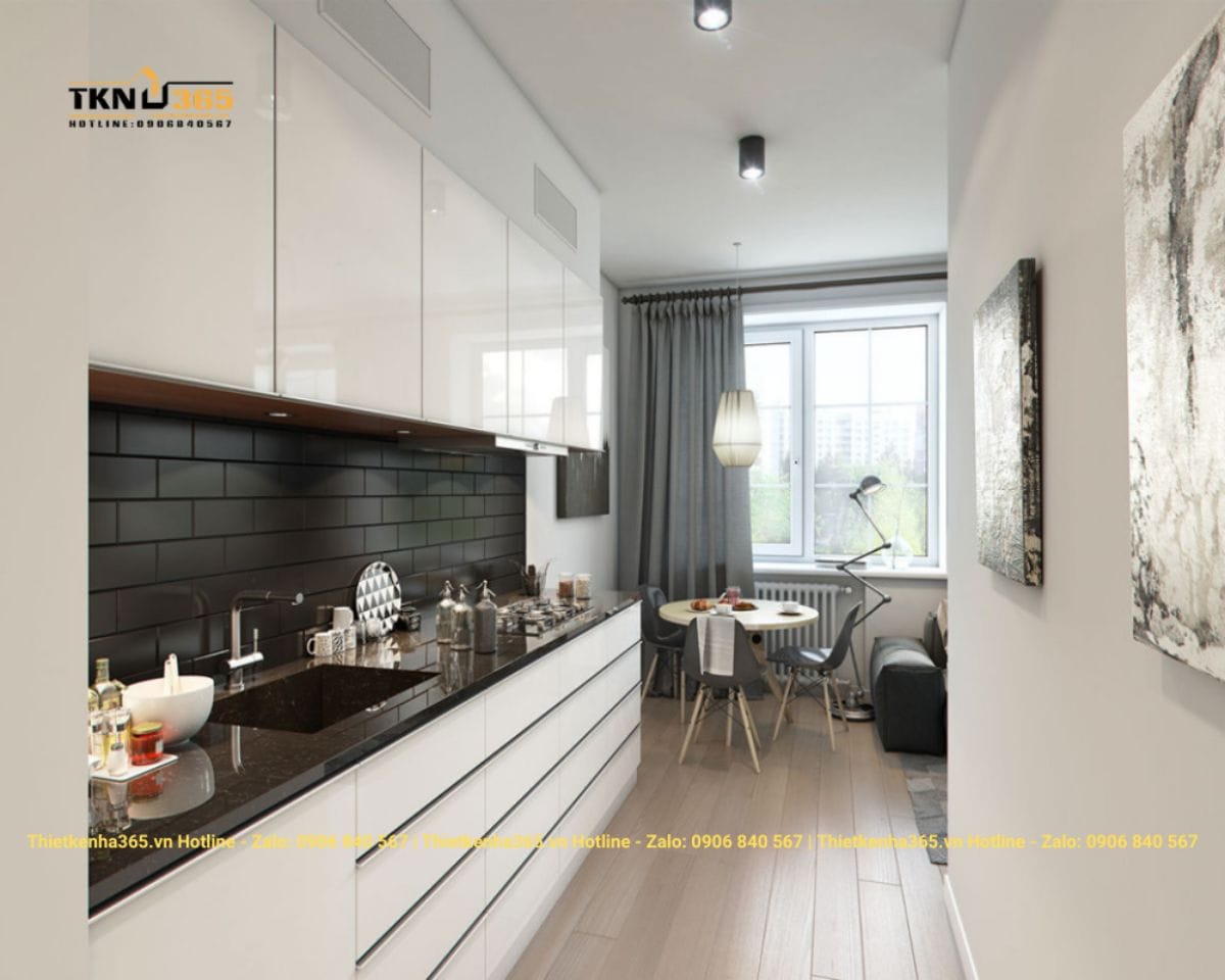 Thiết kế nội thất nhà hẹp 40m2