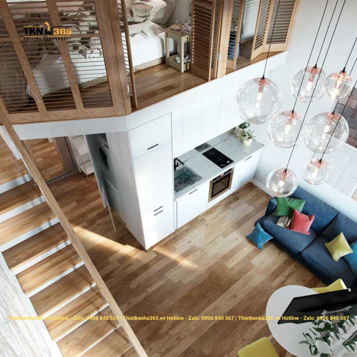 Thiết kế nội thất nhà phố siêu nhỏ 15m2