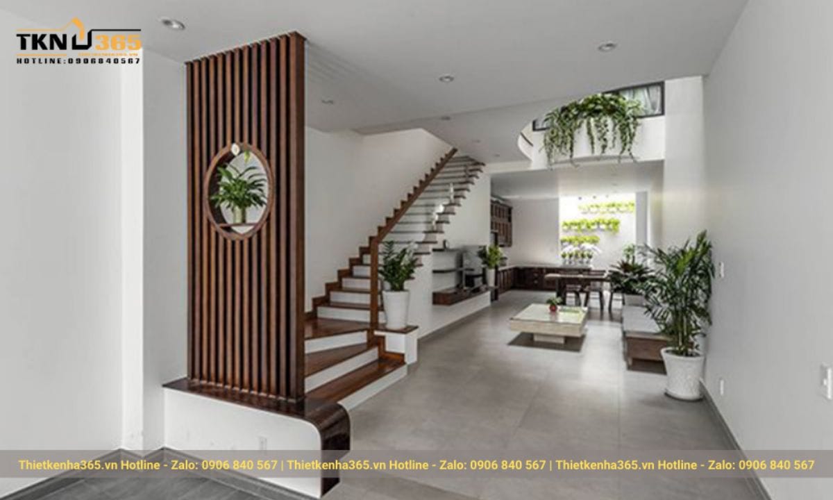 Mẫu nội thất phòng khách nhà ống 5x8m