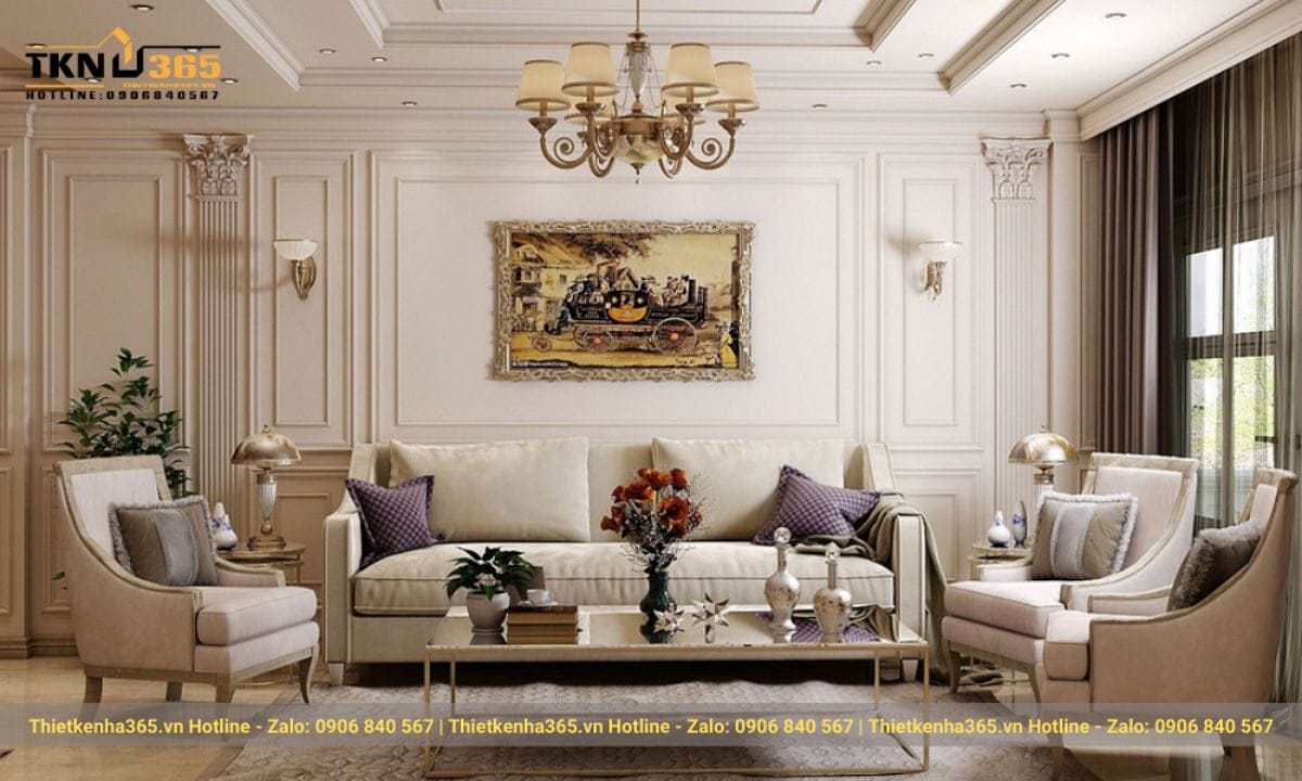  Mẫu phòng khách nhà ống 5m nội thất Luxury 