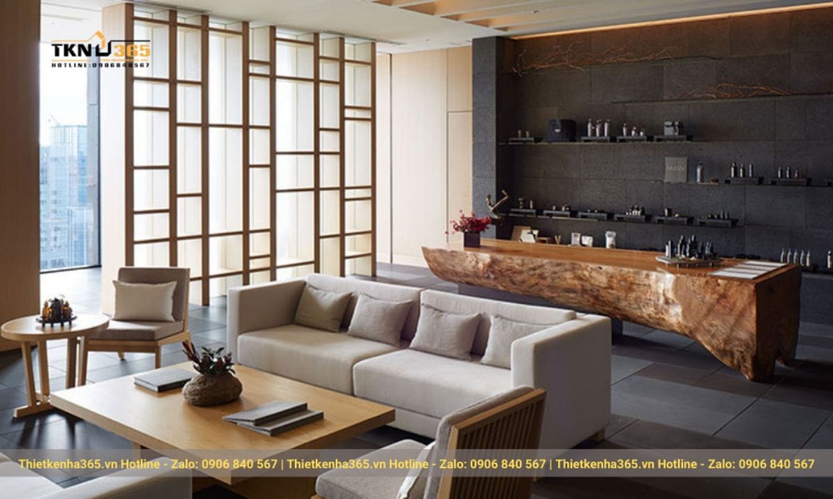 Thiết kế phòng khách phong cách Nhật Bản