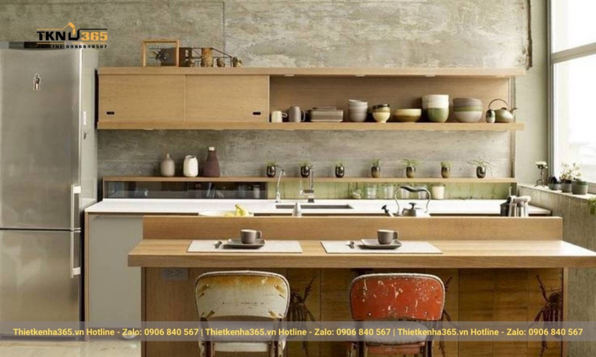 Thiết kế phòng bếp phong cách Nhật Bản
