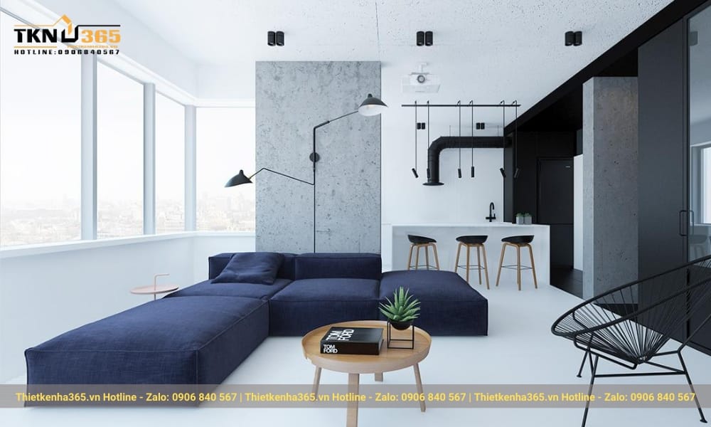 Phong cách Minimalism không sử dụng hoa văn trên đồ nội thất.