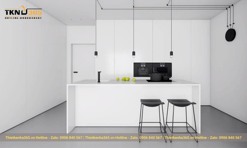 Gam màu trắng - đen vẫn luôn là một trong những sự lựa chọn đầu tiên trong thiết kế nội thất Minimalism.