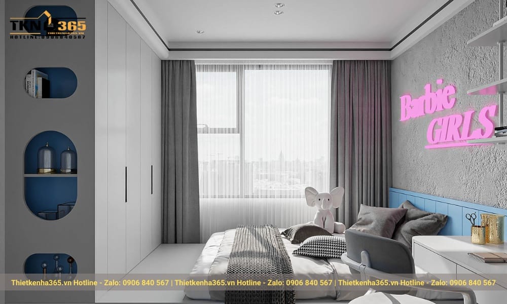 Tận dụng diện tích nhờ vào thiết kế tủ để đồ thông minh.