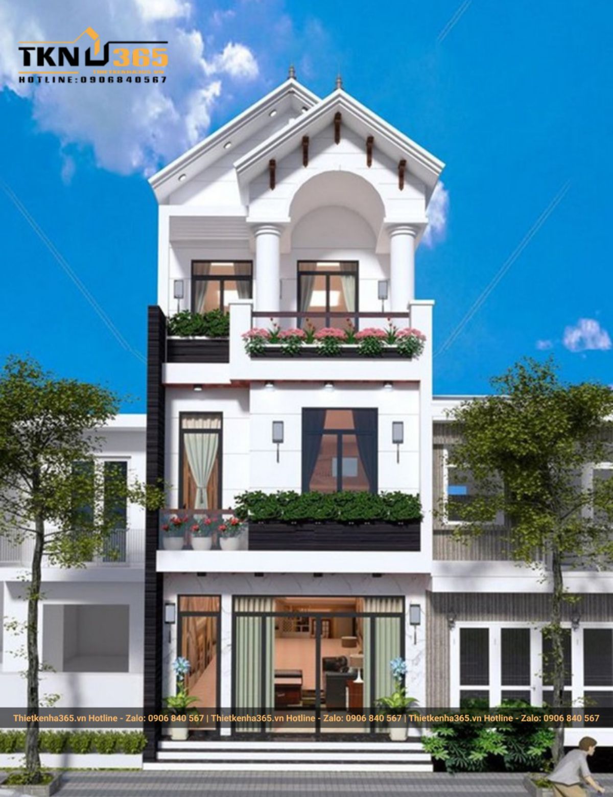 Mẫu nhà ống mặt tiền 4m đẹp ấn tượng