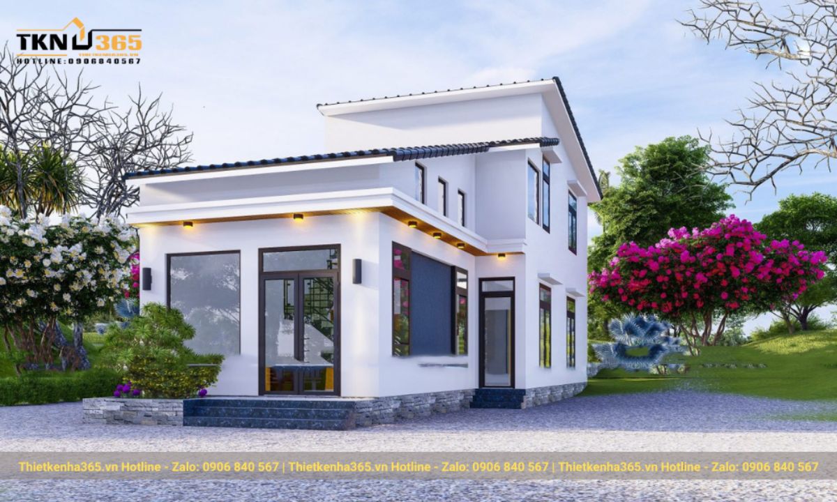 Mẫu nhà mái ngói 1 tầng đẹp