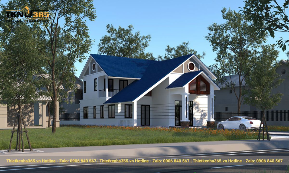 Mẫu nhà mái ngói 1 tầng đẹp