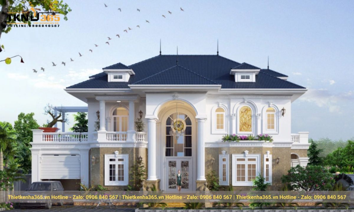 Mẫu nhà mái ngói 1 tầng đẹp