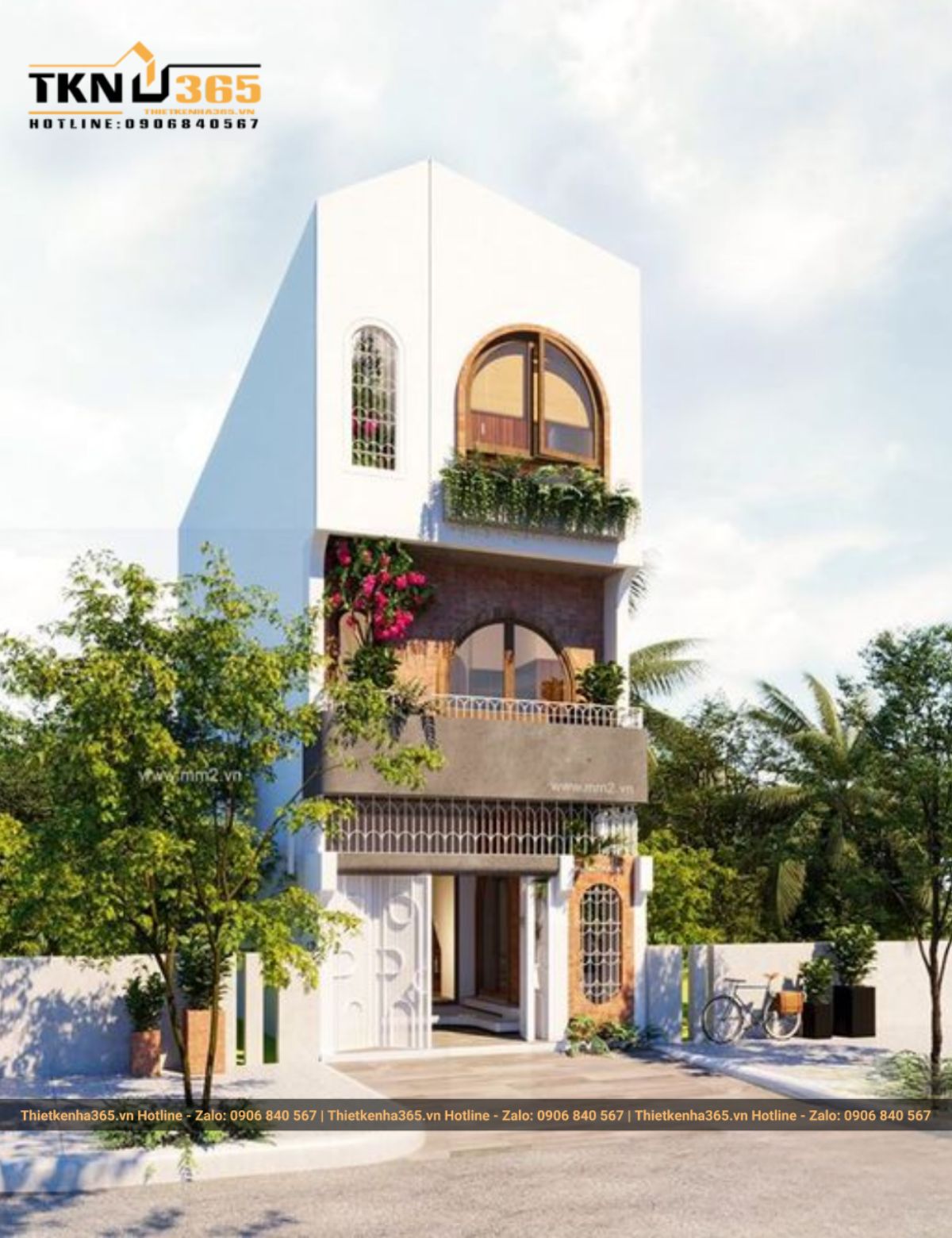 Thiết kế nhà 3 tầng 6mx7m hiện đại