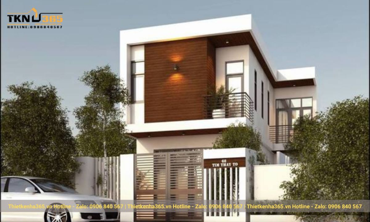 Mẫu nhà 7x13m hình chữ L