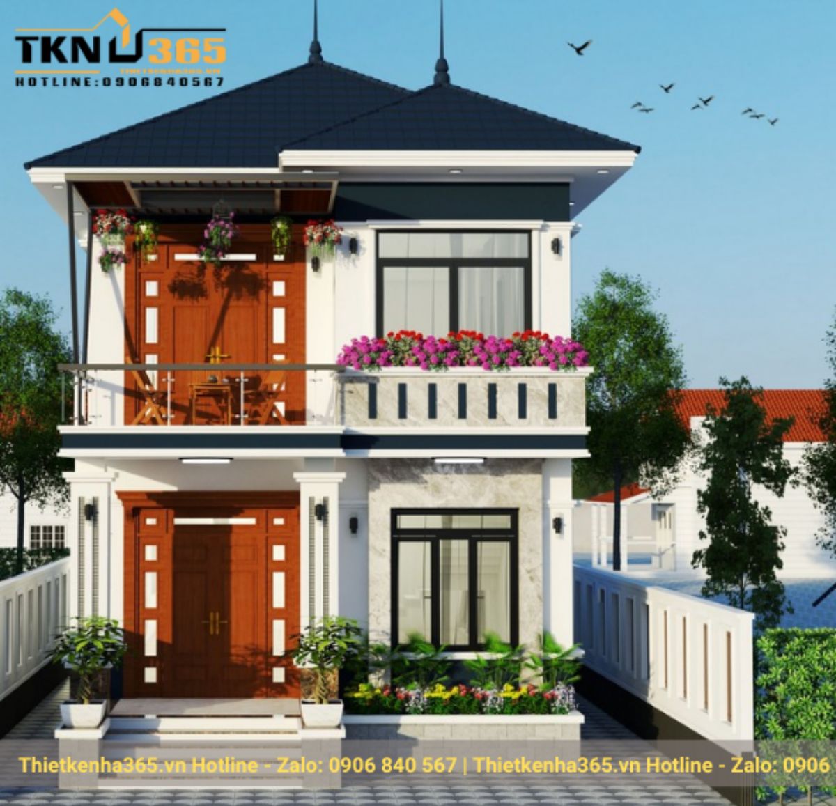 Nhà rộng 7m dài 13m mái thái