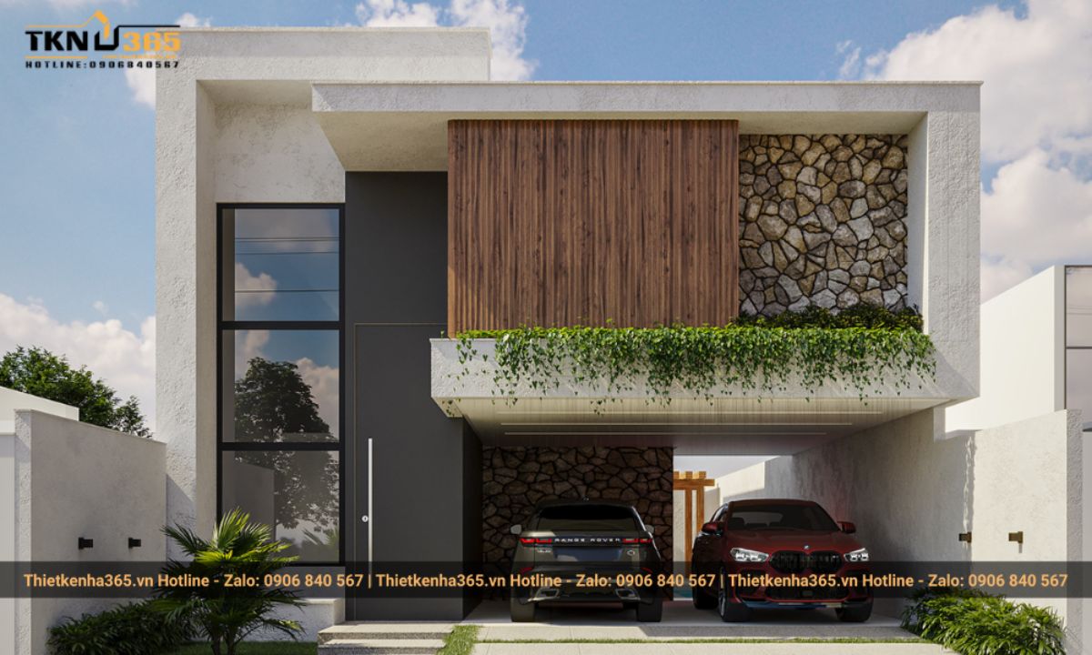 Mẫu nhà 1 tầng 4 phòng ngủ