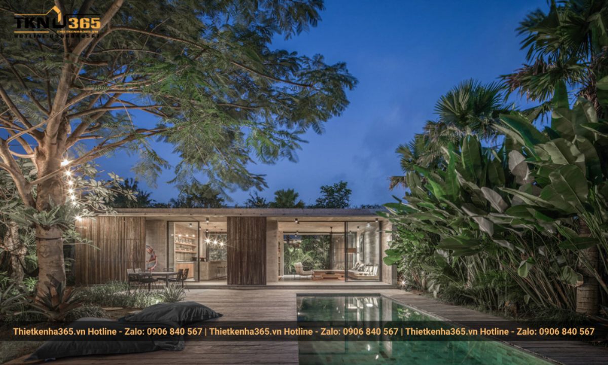 Mẫu nhà 1 tầng 4 phòng ngủ