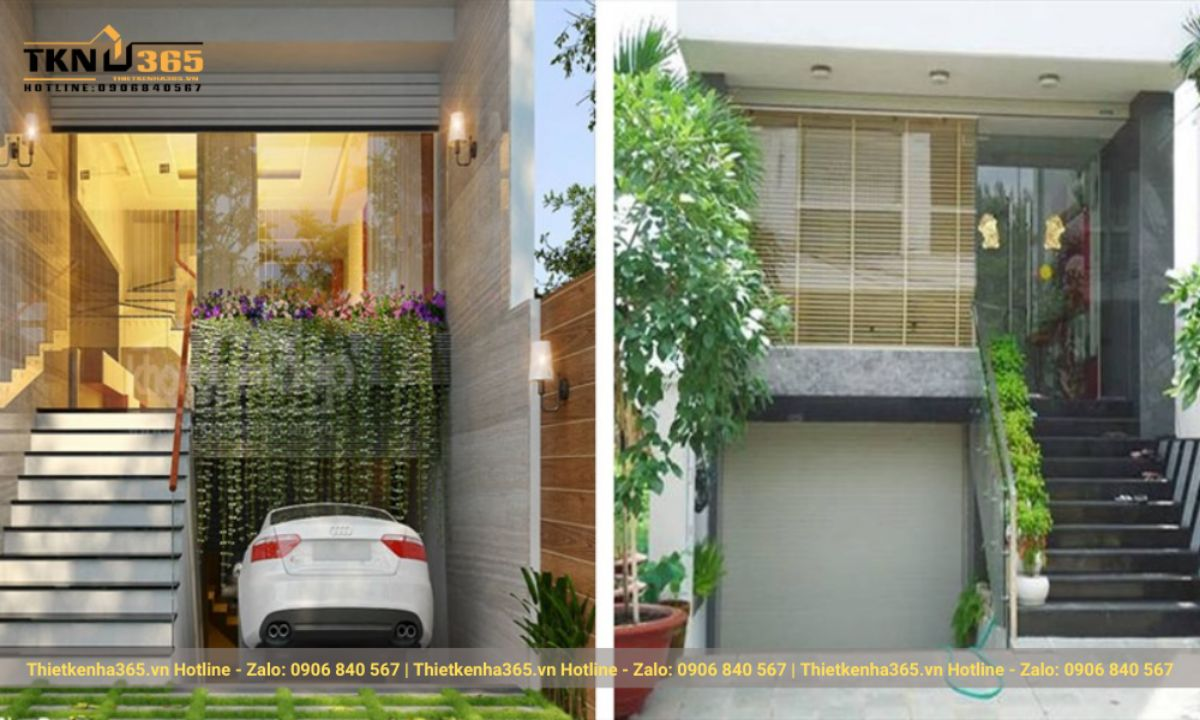 Mẫu nhà có tầng bán hầm