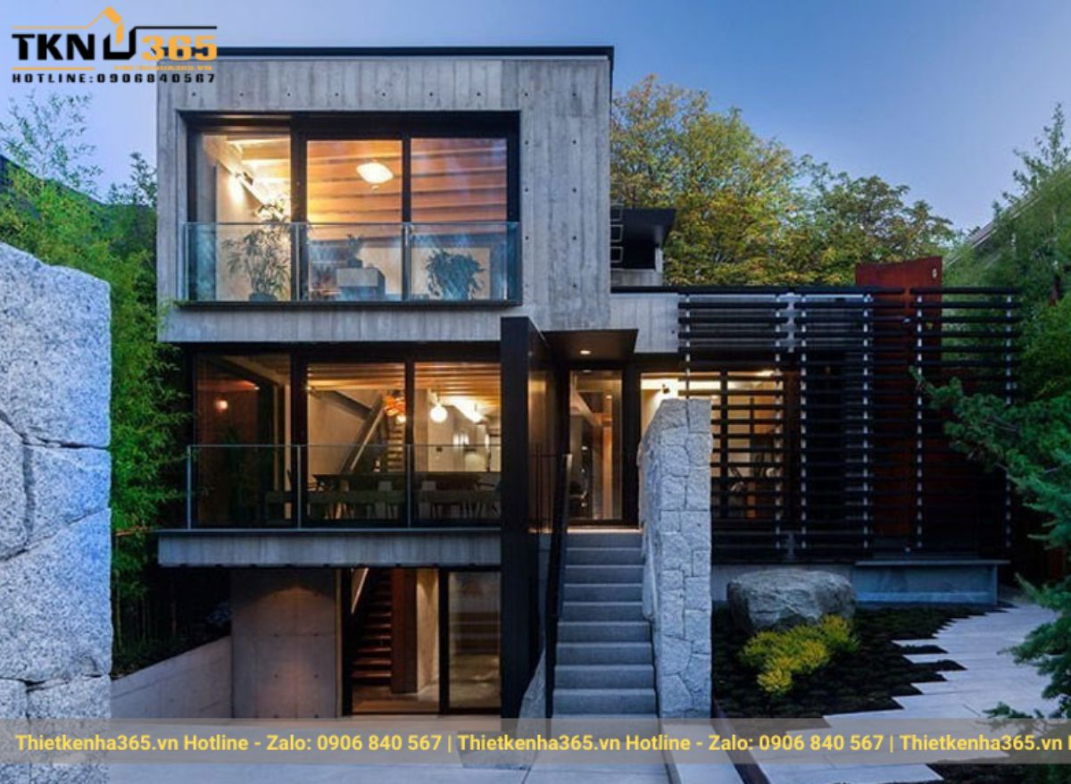 Mẫu nhà có tầng bán hầm