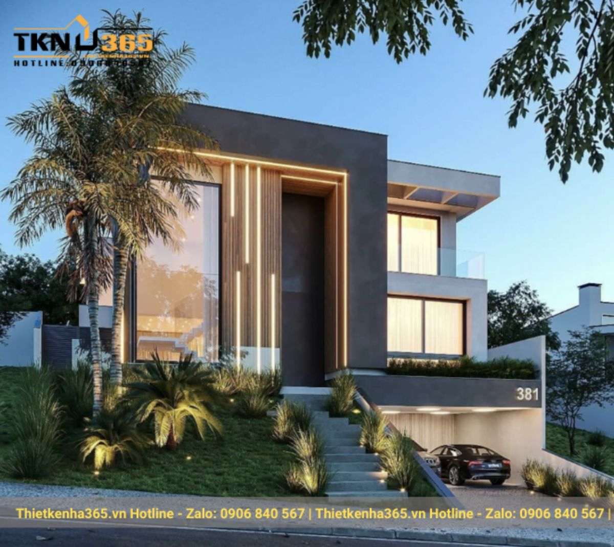 Mẫu nhà có tầng bán hầm