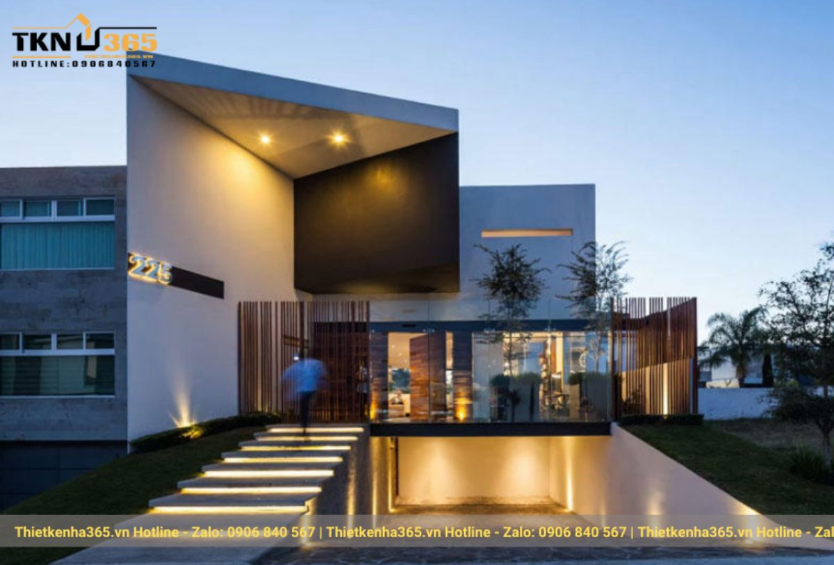 Mẫu nhà có tầng bán hầm