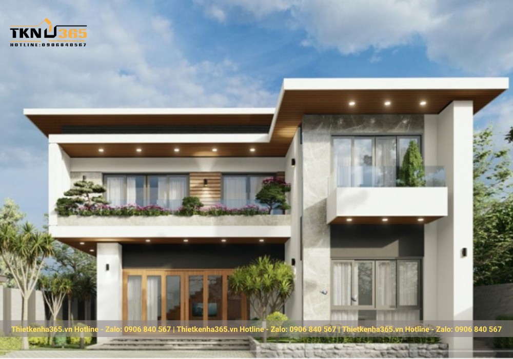 Mẫu nhà kính 2 tầng đẹp