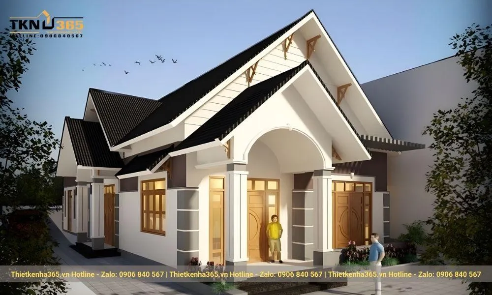 Nhà đẹp cấp 4 diện tích 5x20