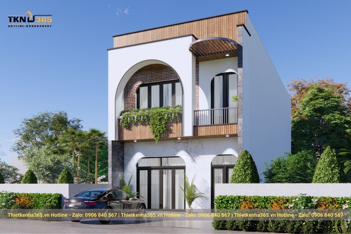 Thiết kế nhà phố 2 tầng