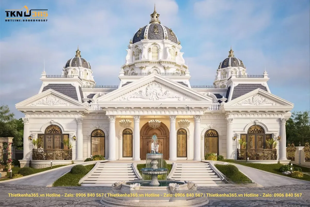 Thiết kế nhà 1 tầng kiểu Châu Âu