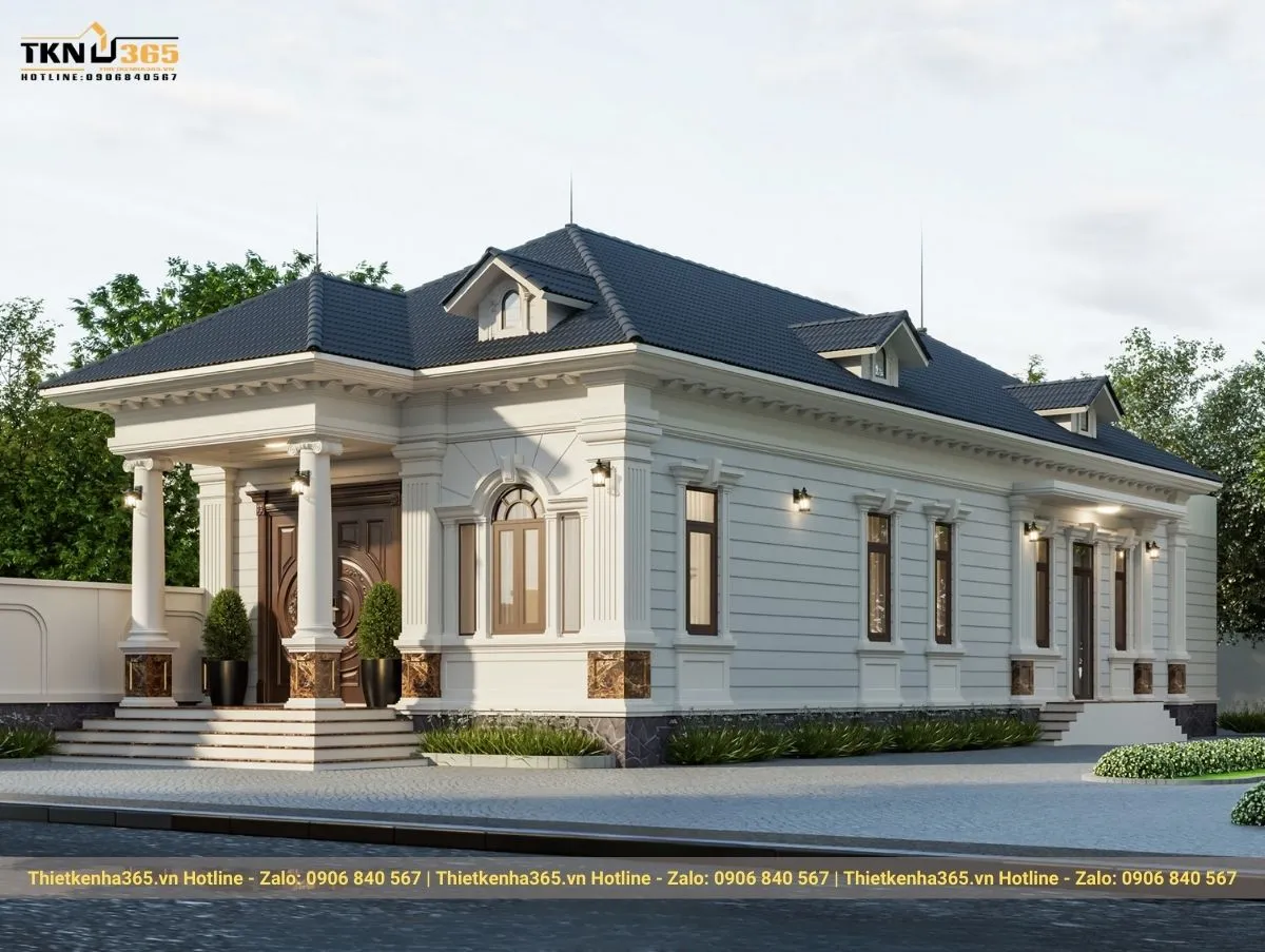 Biệt thự vườn 1 tầng tân cổ điển