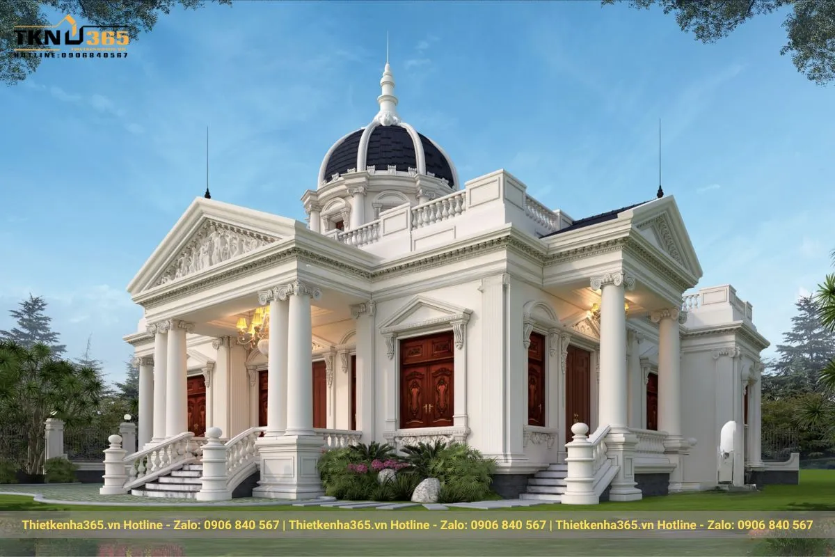 Biệt thự Châu  u kiểu lâu đài 2 tầng