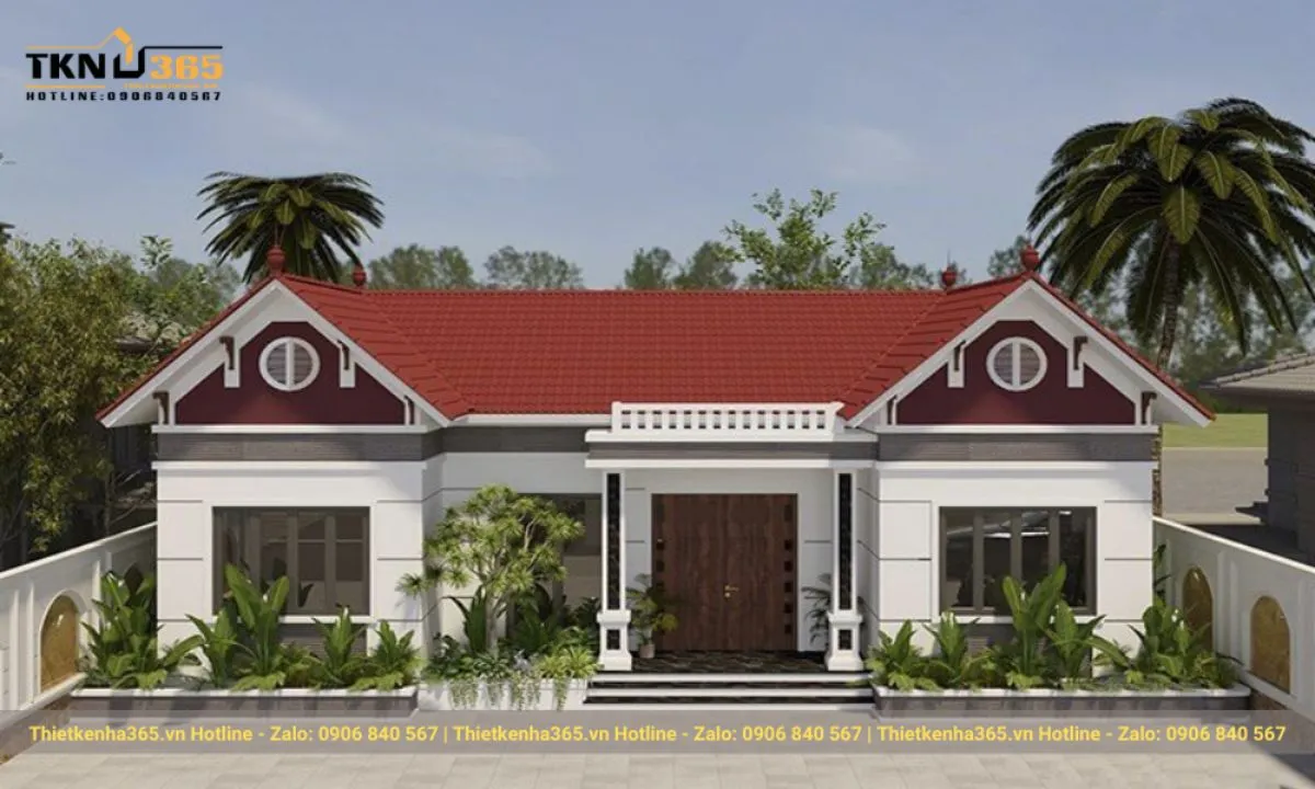 Nhà mái Thái 1 tầng chữ U