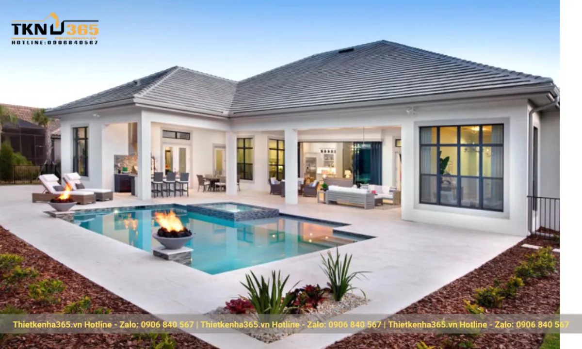 Nhà mái Thái 1 tầng