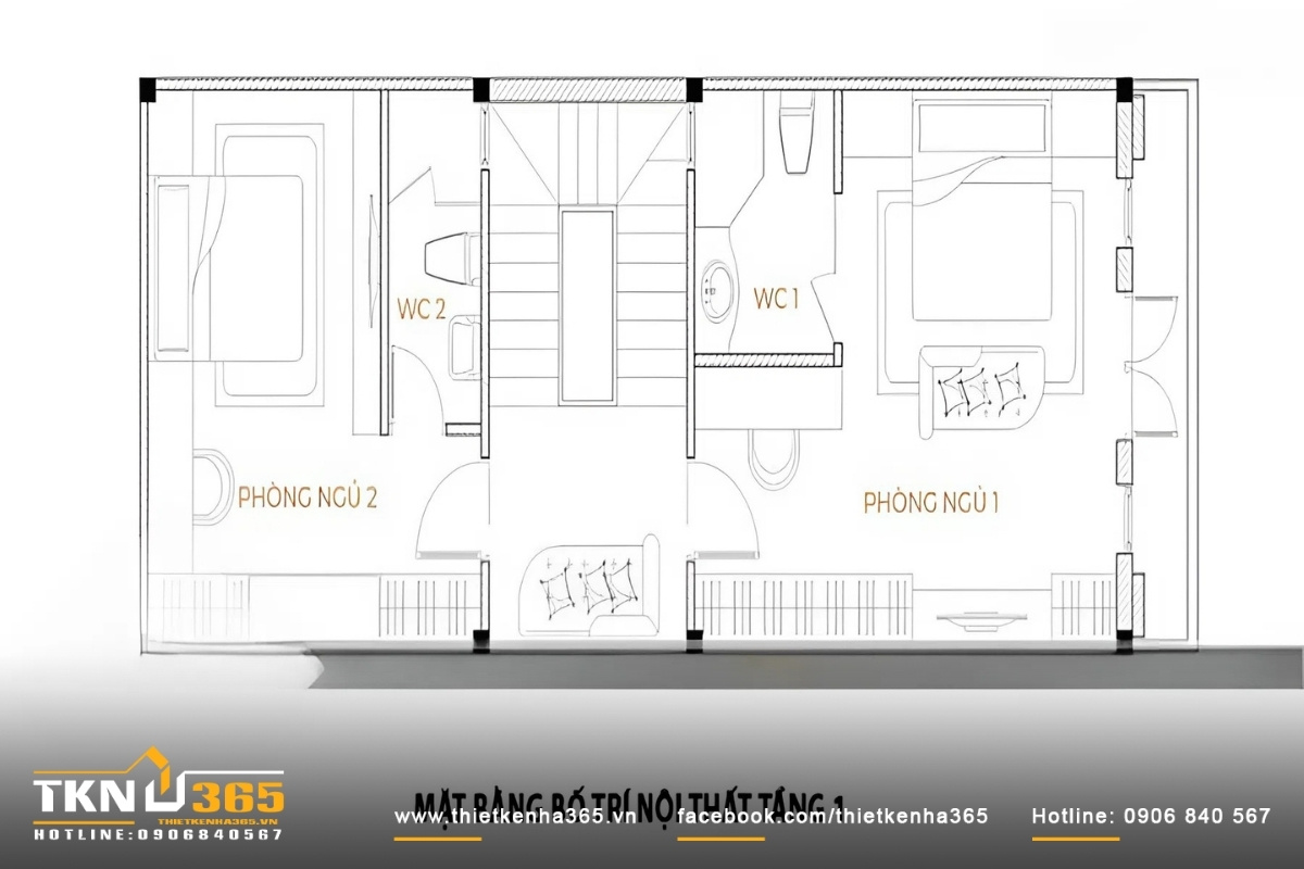 thiet ke nha pho 3 tang tan co dien 5x17m cho chi chi o quan 2 3