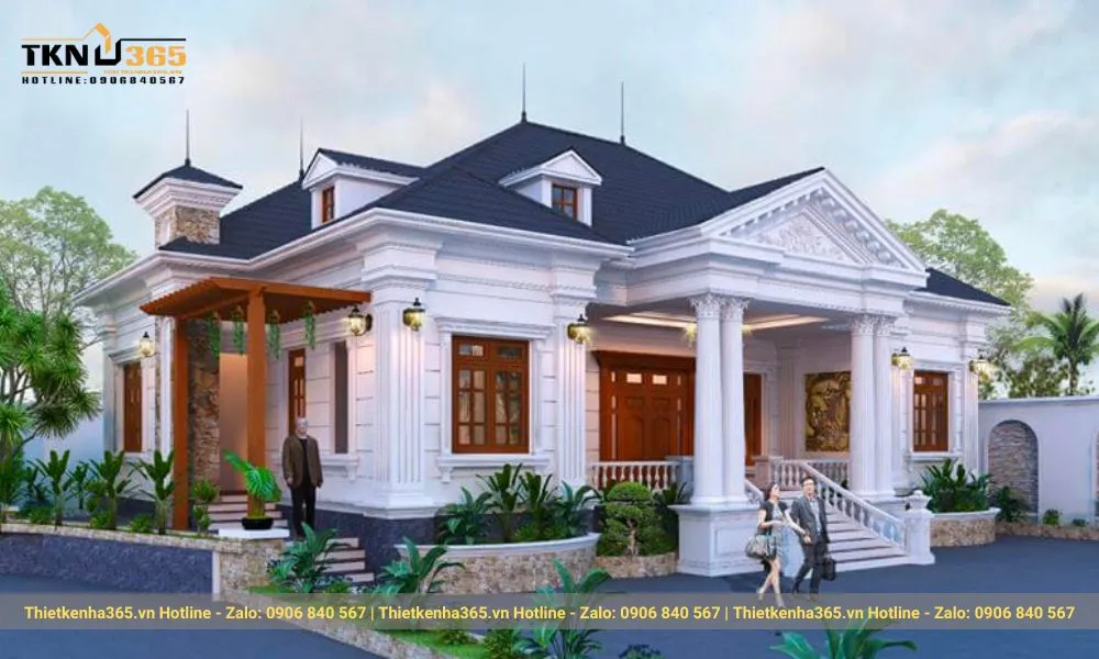 Nhà kiểu pháp 1 tầng