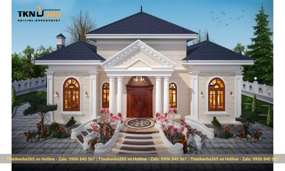Nhà kiểu pháp 1 tầng
