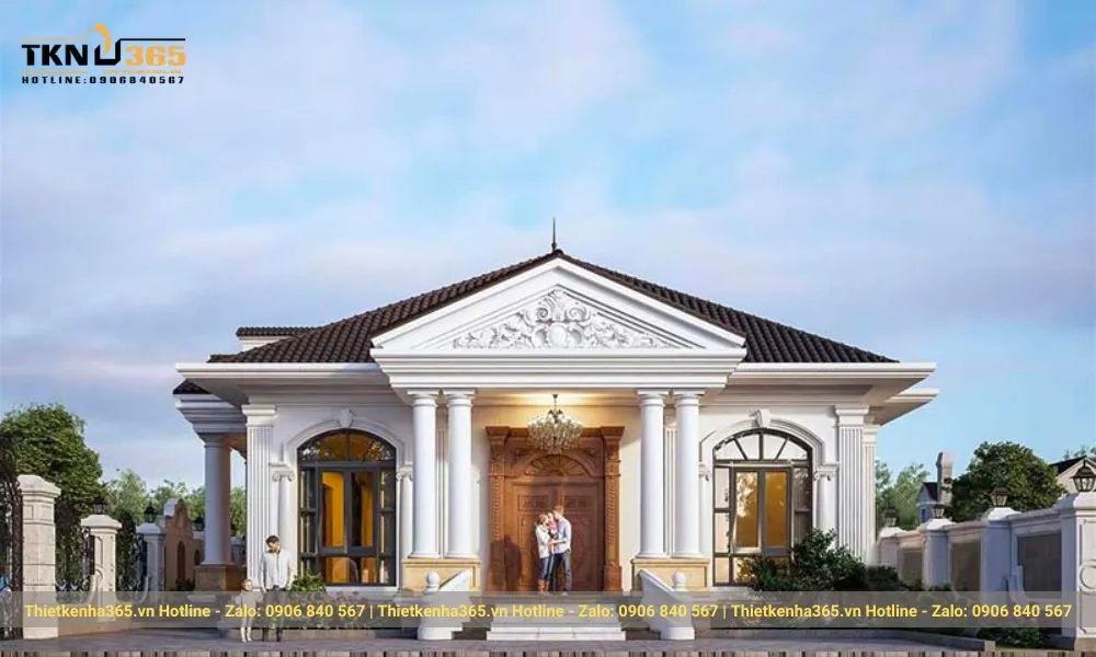 Biệt thự 1 tầng kiểu pháp